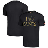New Orleans Saints Homage Unisex The NFL ASL Collection by Love Sign Tri-Blend T-Shirt - Charcoal for sale