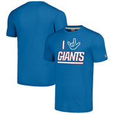 New York Giants Homage Unisex The NFL ASL Collection by Love Sign Tri-Blend T-Shirt - Royal on sale