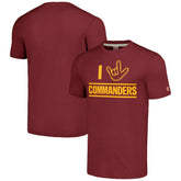 Washington Commanders Homage Unisex The NFL ASL Collection by Love Sign Tri-Blend T-Shirt - Burgundy discount