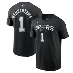 Victor Wembanyama San Antonio Spurs Icon 2022/23 Name & Number T-Shirt - Black shop