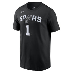 Victor Wembanyama San Antonio Spurs Icon 2022/23 Name & Number T-Shirt - Black shop