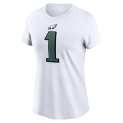 Jalen Hurts Philadelphia Eagles Women's Player Name & Number T-Shirt - White for sale