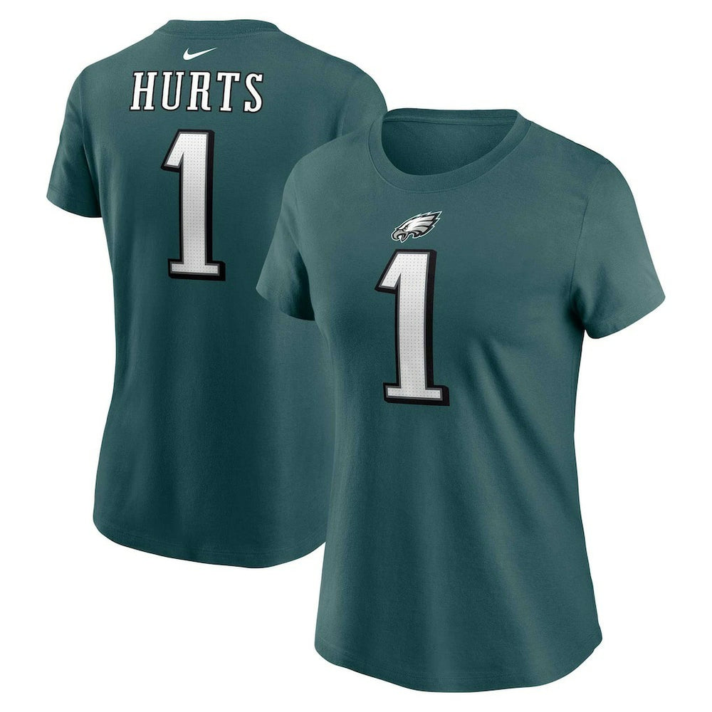 Jalen Hurts Philadelphia Eagles Women's Player Name & Number T-Shirt - Midnight Green cheap
