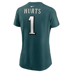 Jalen Hurts Philadelphia Eagles Women's Player Name & Number T-Shirt - Midnight Green cheap