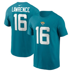 Trevor Lawrence Jacksonville Jaguars Player Name & Number T-Shirt - Teal discount