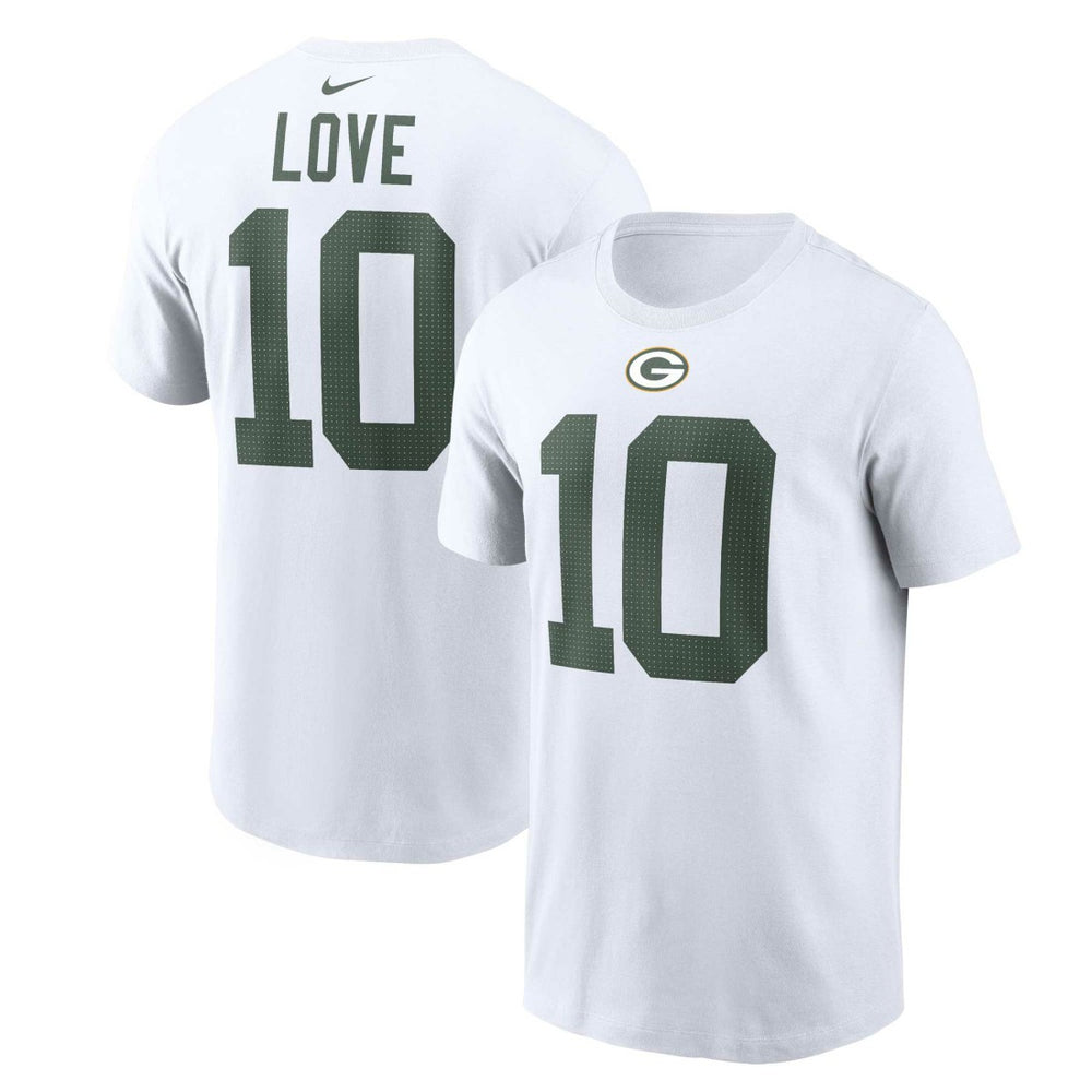 Jordan Love Green Bay Packers Player Name & Number T-Shirt - White on sale