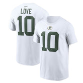 Jordan Love Green Bay Packers Player Name & Number T-Shirt - White on sale