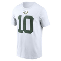 Jordan Love Green Bay Packers Player Name & Number T-Shirt - White on sale