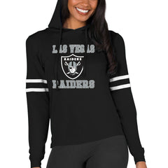 Las Vegas Raiders Concepts Sport Women's Marathon Lightweight Lounge Pullover Hoodie - Black outlet