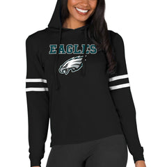 Philadelphia Eagles Concepts Sport Women's Marathon Lightweight Lounge Pullover Hoodie - Black for sale