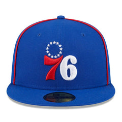 Philadelphia 76ers Piped & Flocked 59Fifty Fitted Hat - Royal for sale