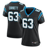 Austin Corbett Carolina Panthers Women's Team Game Jersey - Black sale