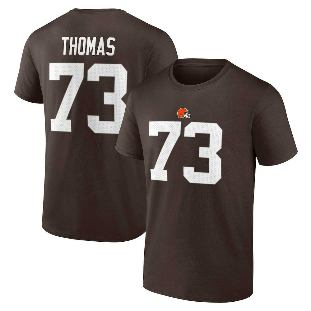 Joe Thomas Cleveland Browns Retired Player Icon Name & Number T-Shirt - Brown on sale