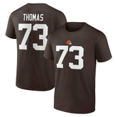Joe Thomas Cleveland Browns Retired Player Icon Name & Number T-Shirt - Brown on sale