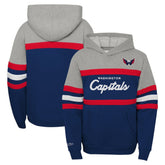Washington Capitals Mitchell & Ness Youth Head Coach Pullover Hoodie - Gray Hoodies