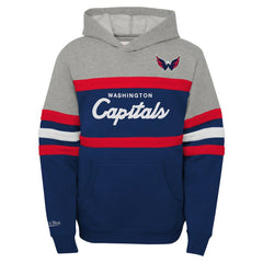 Washington Capitals Mitchell & Ness Youth Head Coach Pullover Hoodie - Gray Hoodies