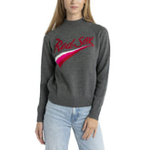 Boston Red Sox Lusso Women's Serena Raglan Pullover Sweater Gray