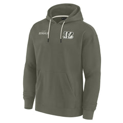 Cincinnati Bengals Unisex Elements Super Soft Fleece Pullover Hoodie - Olive sale