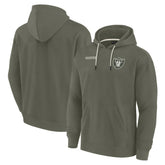 Las Vegas Raiders Unisex Elements Super Soft Fleece Pullover Hoodie - Olive cheap