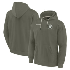 Las Vegas Raiders Unisex Elements Super Soft Fleece Pullover Hoodie - Olive cheap