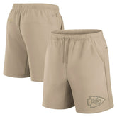Kansas City Chiefs Unisex Elements Super Soft Fleece Shorts - Khaki outlet