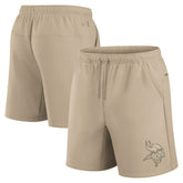 Minnesota Vikings Unisex Elements Super Soft Fleece Shorts - Khaki on sale