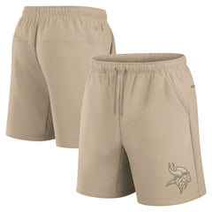 Minnesota Vikings Unisex Elements Super Soft Fleece Shorts - Khaki on sale