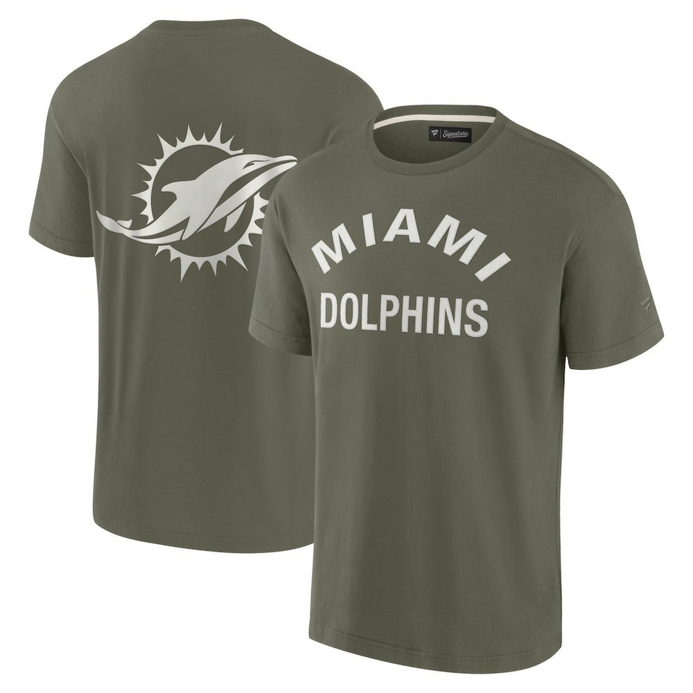 Miami Dolphins Unisex Elements Super Soft Short Sleeve T-Shirt - Olive outlet