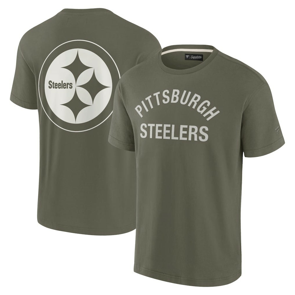 Pittsburgh Steelers Unisex Elements Super Soft Short Sleeve T-Shirt - Olive cheap