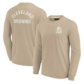 Cleveland Browns Unisex Elements Super Soft Long Sleeve T-Shirt - Khaki sale