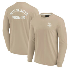 Minnesota Vikings Unisex Elements Super Soft Long Sleeve T-Shirt - Khaki on sale