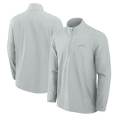 Los Angeles Chargers Front Office Micro Tonal Quarter-Zip Pullover - Gray discount
