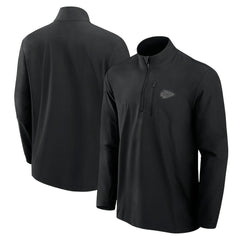 Kansas City Chiefs Front Office Micro Tonal Quarter-Zip Pullover - Black discount