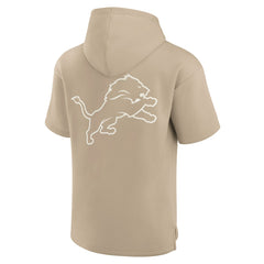 Detroit Lions Unisex Elements Super Soft Fleece Short Sleeve Pullover Hoodie - Khaki on sale