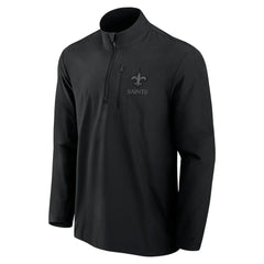 New Orleans Saints Front Office Micro Tonal Quarter-Zip Pullover - Black for sale