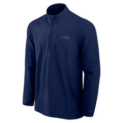 Seattle Seahawks Front Office Micro Tonal Quarter-Zip Pullover - College Navy on sale