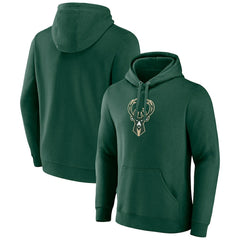 Milwaukee Bucks Primary Logo Pullover Hoodie - Hunter Green shop