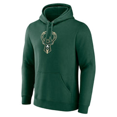 Milwaukee Bucks Primary Logo Pullover Hoodie - Hunter Green shop