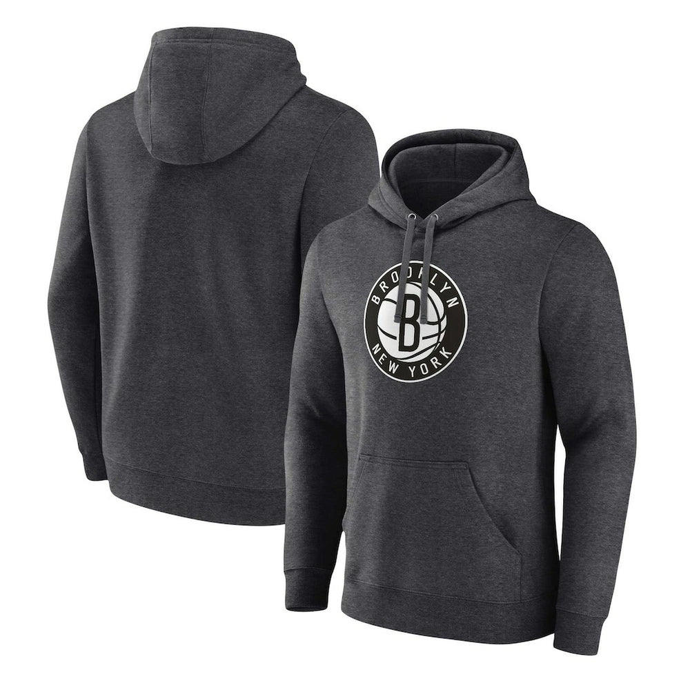 Brooklyn Nets Primary Logo Pullover Hoodie - Heather Charcoal sale