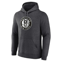 Brooklyn Nets Primary Logo Pullover Hoodie - Heather Charcoal sale