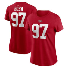 Nick Bosa San Francisco 49ers Women's Player Name & Number T-Shirt - Scarlet discount