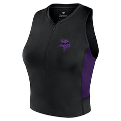 Minnesota Vikings Women's Studio Fitted Gym Tank Top - Black on sale