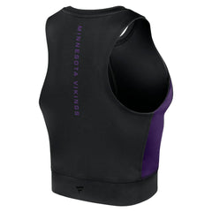Minnesota Vikings Women's Studio Fitted Gym Tank Top - Black on sale