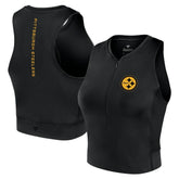 Pittsburgh Steelers Women's Studio Fitted Gym Tank Top - Black on sale