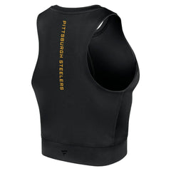 Pittsburgh Steelers Women's Studio Fitted Gym Tank Top - Black on sale
