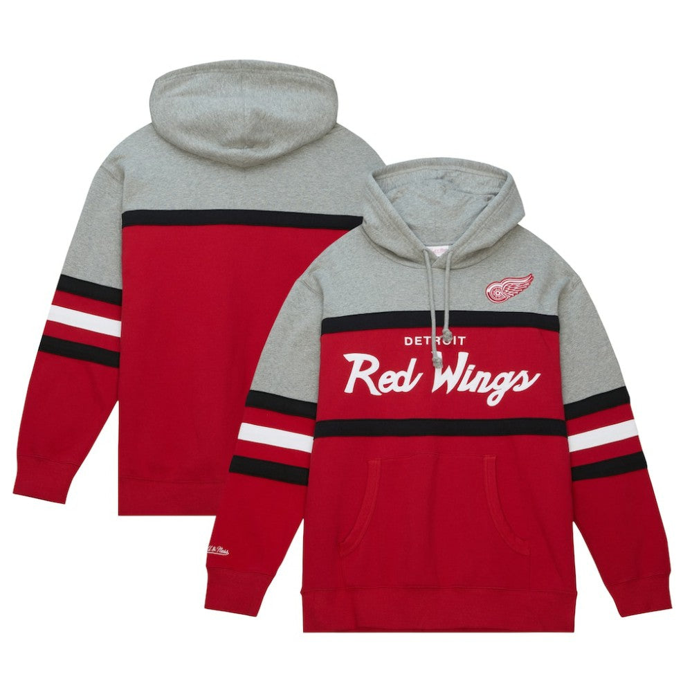 Detroit Red Wings Head Coach Pullover Hoodie - Red/Gray Hoodies