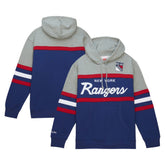 New York Rangers Head Coach Pullover Hoodie - Blue/Gray Hoodies