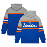 New York Islanders Head Coach Pullover Hoodie - Royal/Gray Hoodies