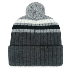 Chicago White Sox Stack Cuffed Knit Hat with Pom Gray