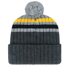 Pittsburgh Pirates Stack Cuffed Knit Hat with Pom Gray